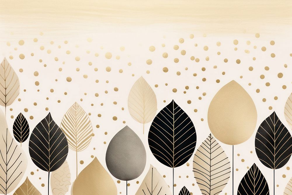 Leaves pattern backgrounds drawing. AI generated Image by rawpixel.
