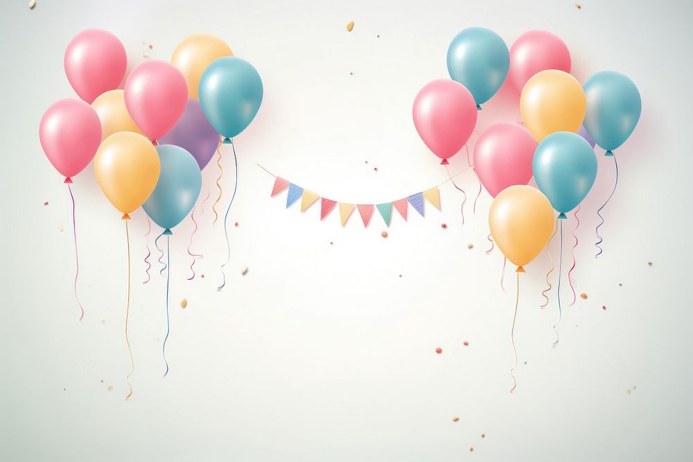 Birthday balloon decoration confetti. AI generated Image by rawpixel.