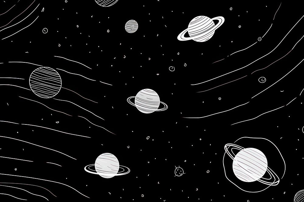 Minimal saturn galaxy illustrations backgrounds astronomy space. 