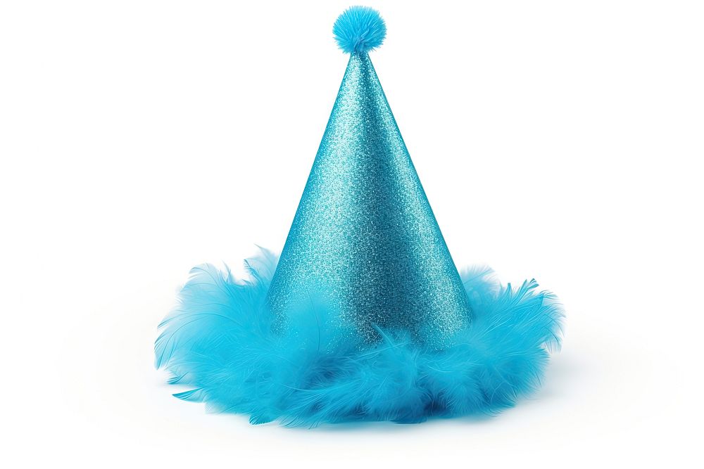 Party hat blue white background lightweight. AI generated Image by rawpixel.