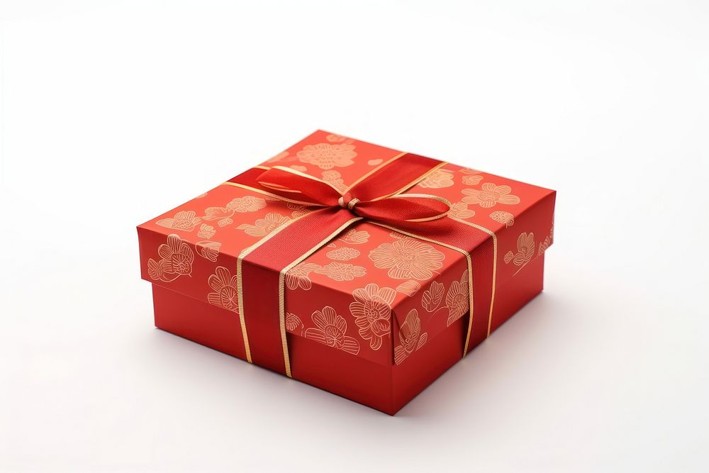 Chinese New Year gift box red. AI generated Image by rawpixel.