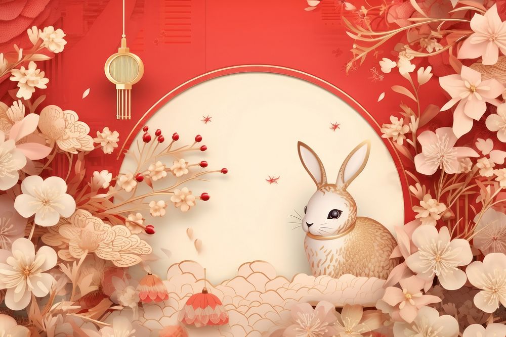 Chinese new year flower plant celebration. AI generated Image by rawpixel.