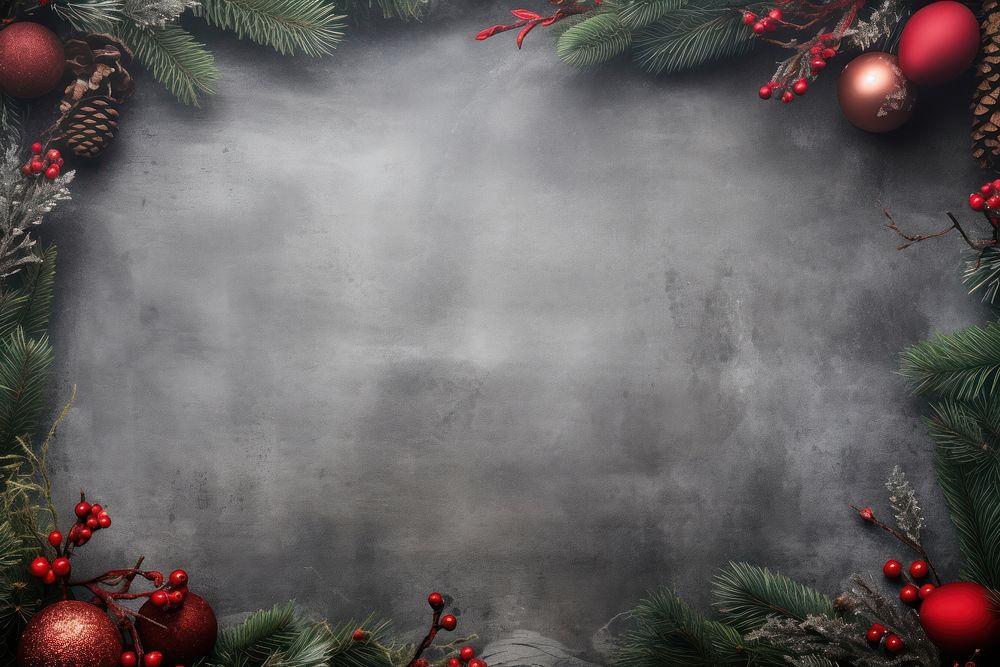 Christmas decorations frame christmas backgrounds plant. AI generated Image by rawpixel.