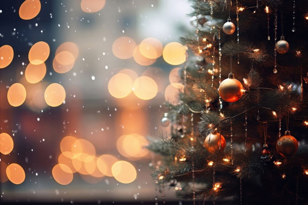 Christmas tree christmas backgrounds outdoors. AI generated Image by rawpixel.