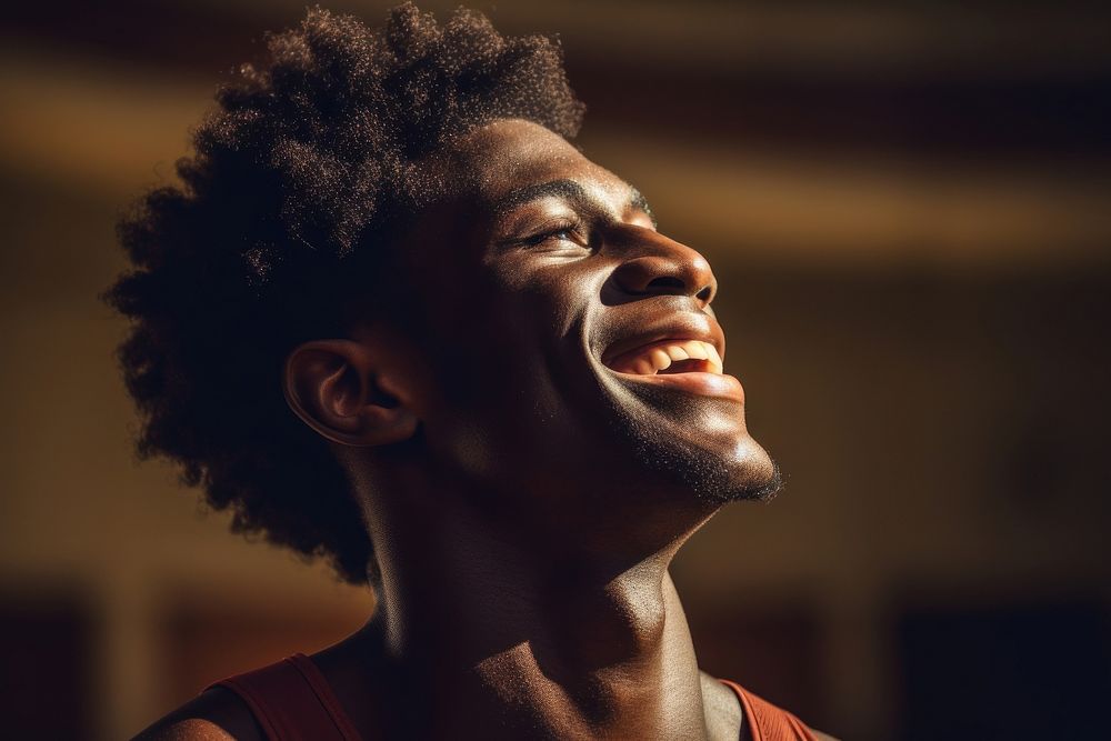 A black man basketball player sports person adult. AI generated Image by rawpixel.