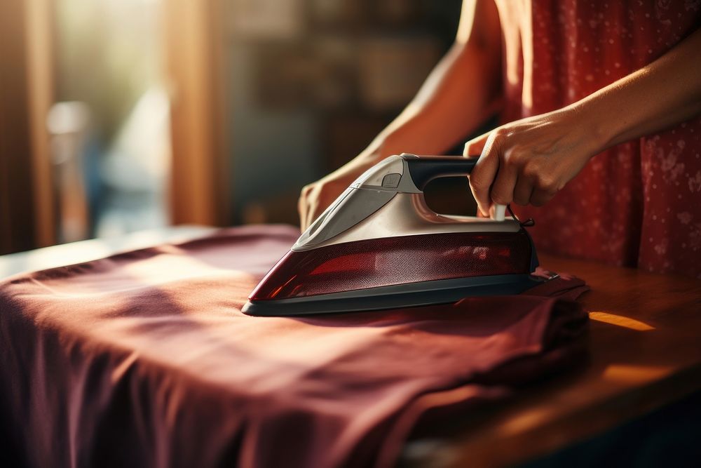 Ironing clothes adult hand midsection. AI generated Image by rawpixel.