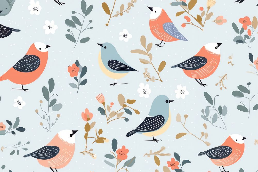 Bird pattern wallpaper animal. AI | Free Photo Illustration - rawpixel