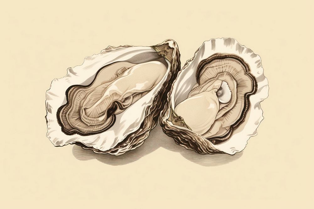 Oyster food invertebrate shellfish. AI generated Image by rawpixel.