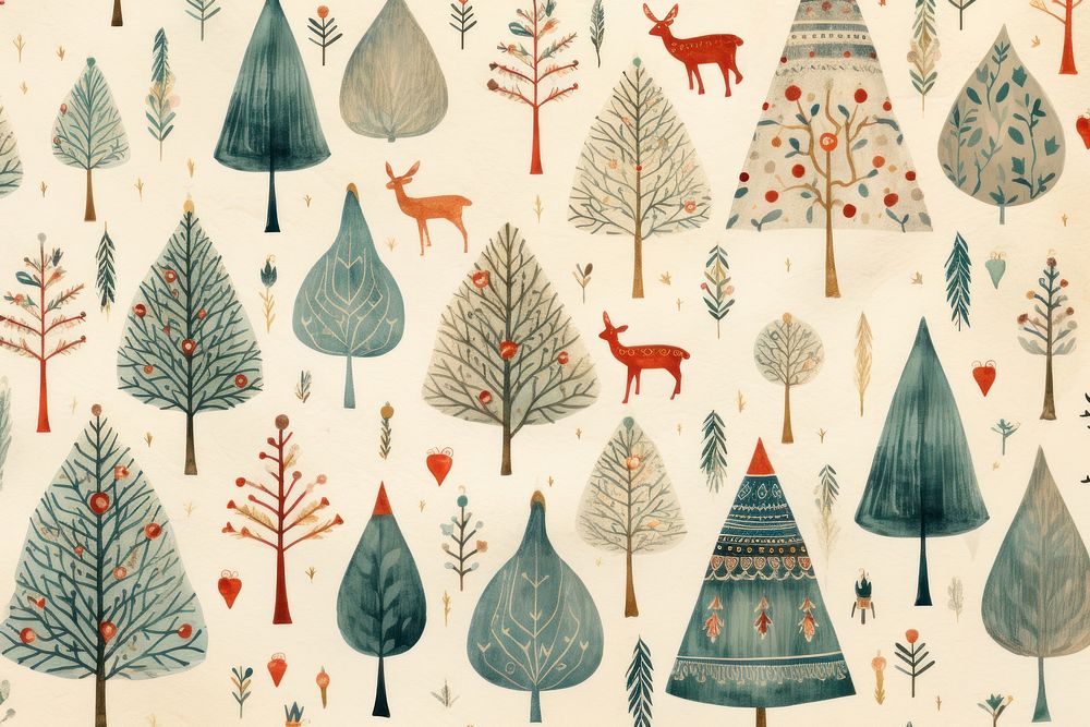 Christmas patterns backgrounds tree christmas tree. AI generated Image by rawpixel.