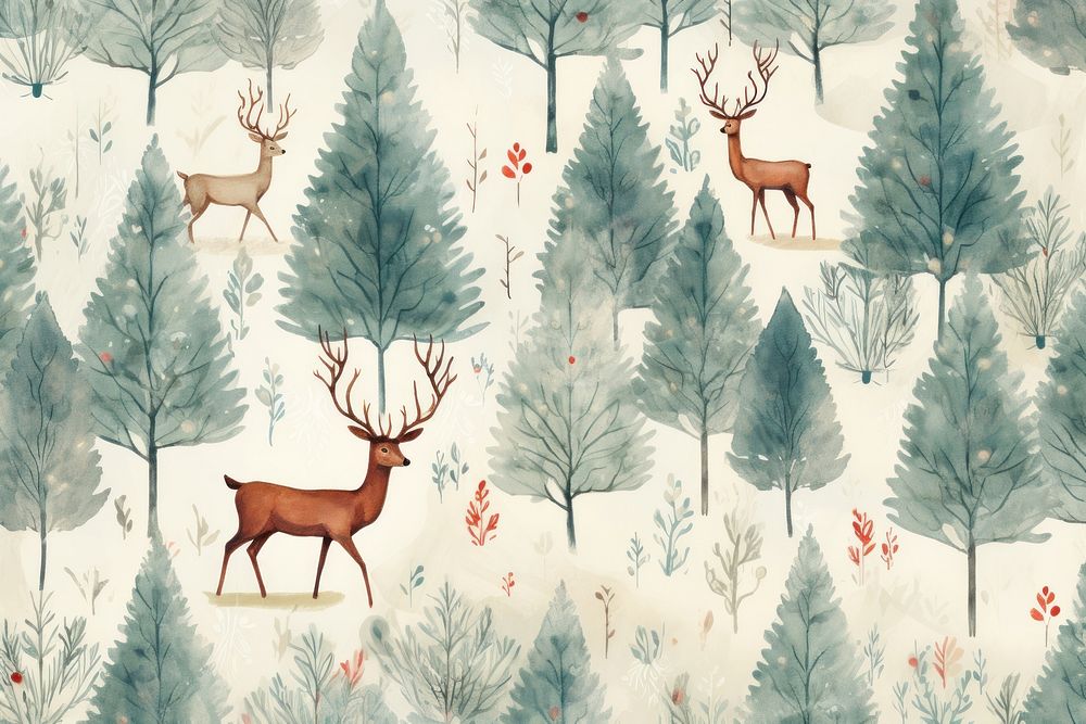 Christmas patterns tree backgrounds antler. 
