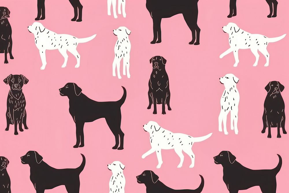 Dog backgrounds pattern animal. AI generated Image by rawpixel.
