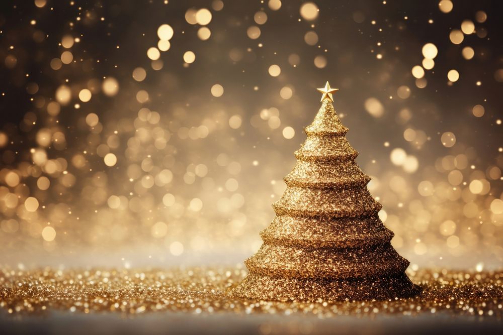 Christmas tree christmas glitter nature. AI generated Image by rawpixel.