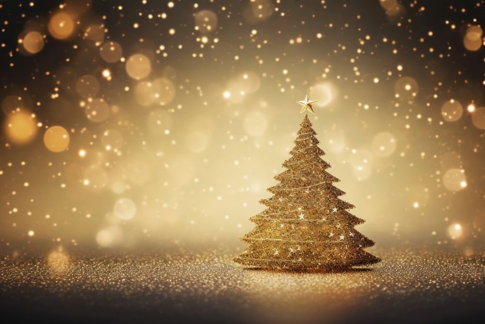 Christmas tree christmas glitter nature. AI generated Image by rawpixel.
