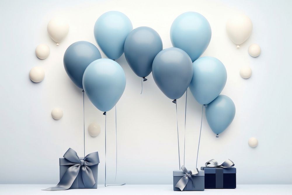 Happy birthday balloon ribbon anniversary. 