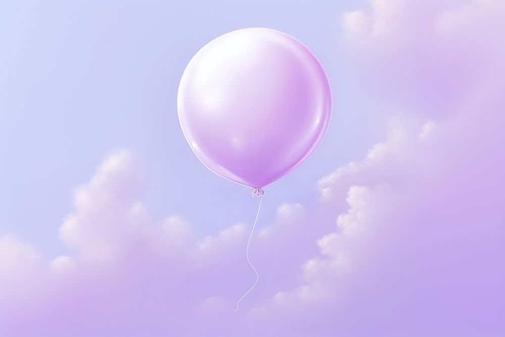 Balloon purple cloud tranquility. AI generated Image by rawpixel.