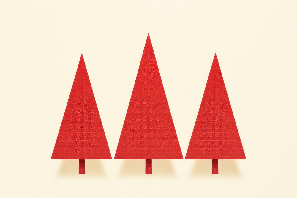 Minimal christmas tree celebration decoration triangle. AI generated Image by rawpixel.