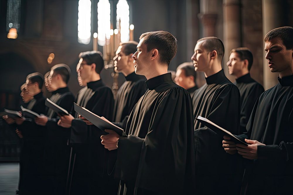 Adult choir men spirituality. AI | Free Photo - rawpixel