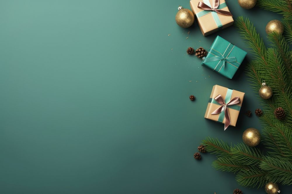 Christmas holiday green gift. AI generated Image by rawpixel.