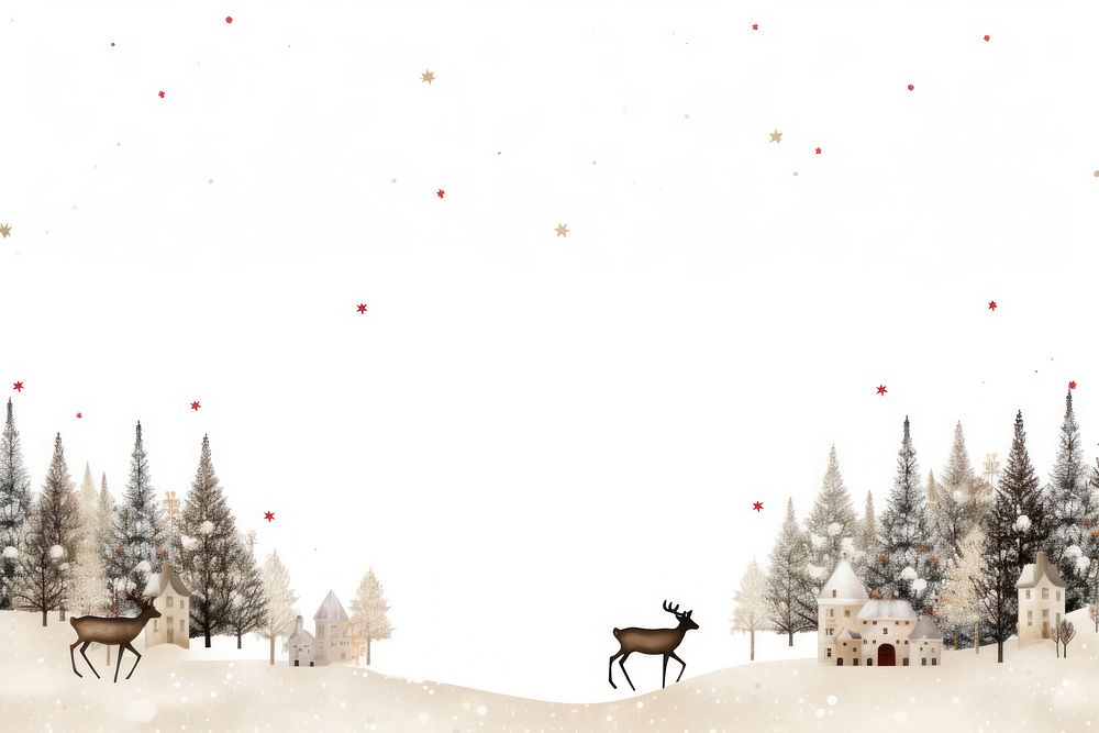 Christmas border outdoors nature mammal. AI generated Image by rawpixel.