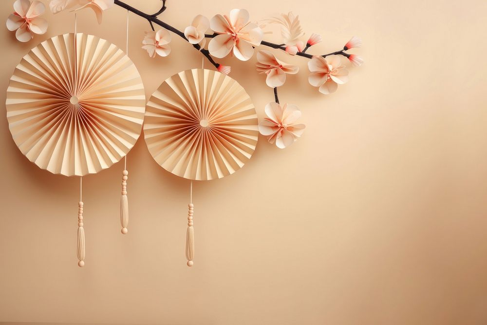 Happy Chinese New Year flower decoration lantern. AI generated Image by rawpixel.