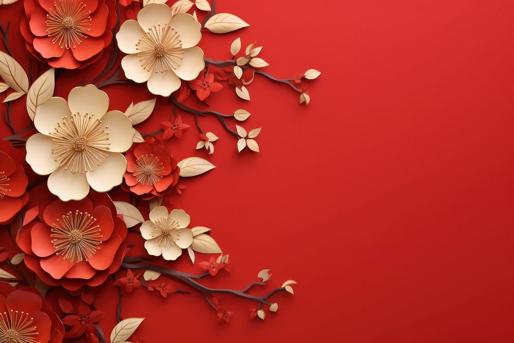 Chinese new year flower backgrounds petal. 