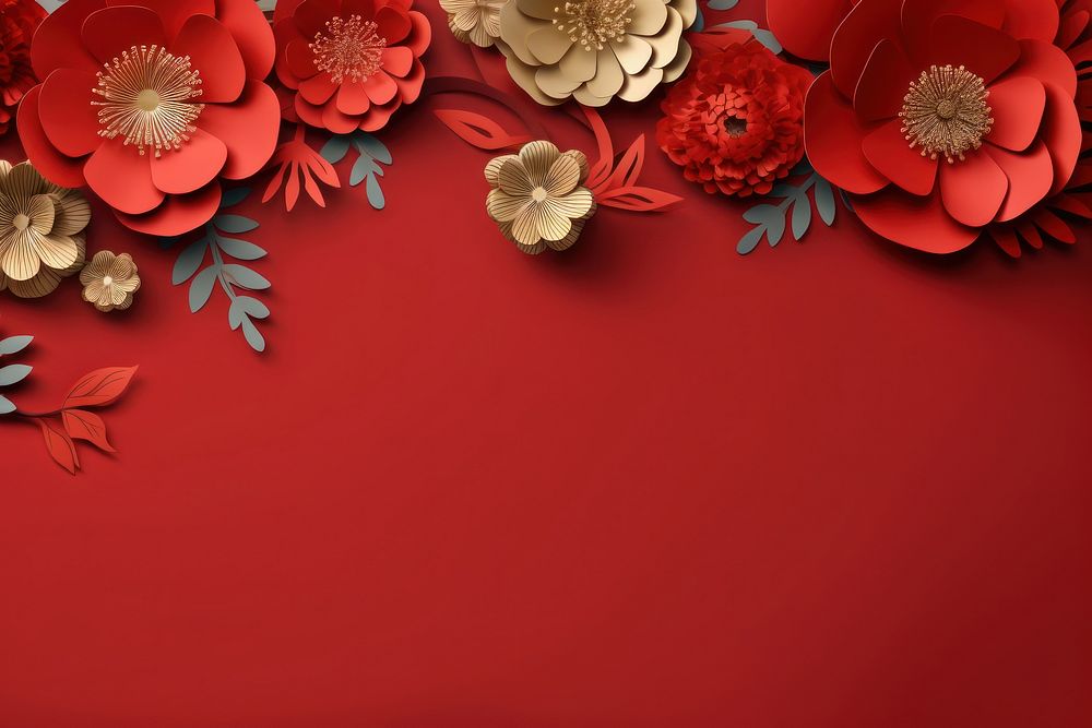 Chinese new year flower backgrounds petal. AI generated Image by rawpixel.