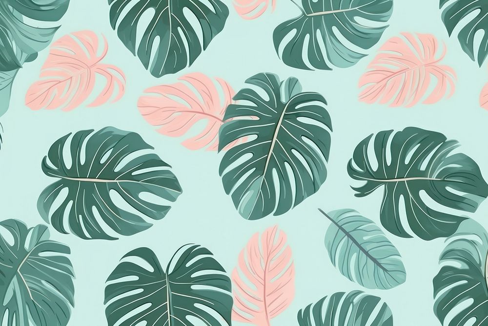 Monstera leaf pattern backgrounds plant. AI generated Image by rawpixel.