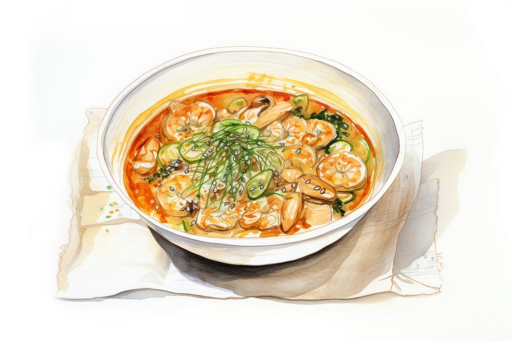 Nagasaki Champon food soup meal. AI generated Image by rawpixel.