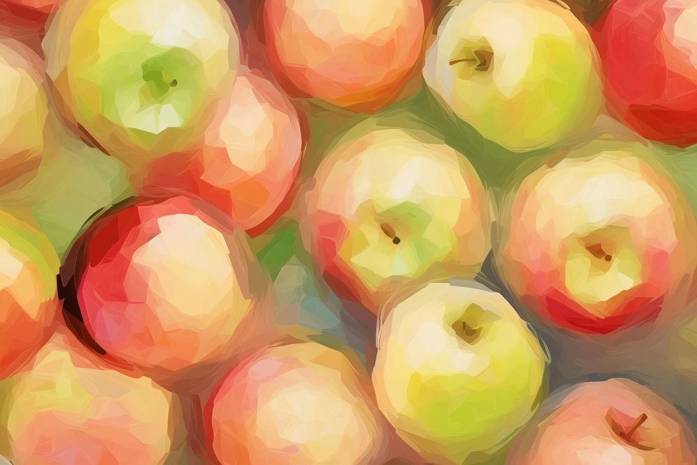 Abstract apples pattern painting backgrounds fruit. AI generated Image by rawpixel.