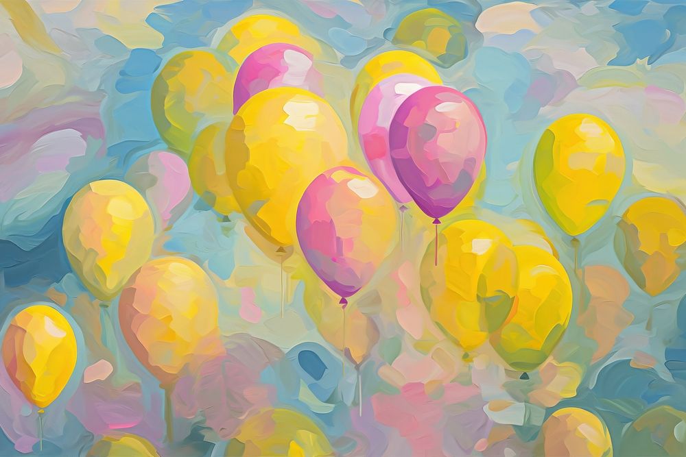 Abstract balloon pattern painting backgrounds transportation. AI generated Image by rawpixel.