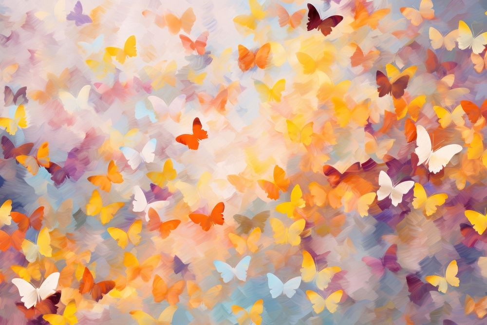 Abstract butterflies pattern painting backgrounds creativity. AI generated Image by rawpixel.