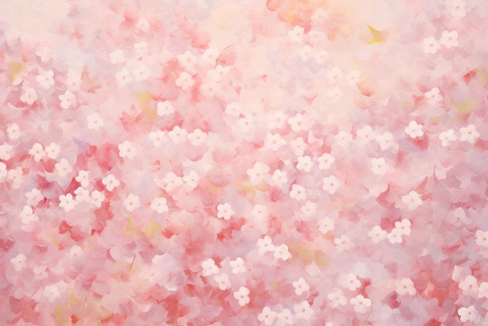 Abstract cherry blossom flowers pattern backgrounds painting petal. AI generated Image by rawpixel.