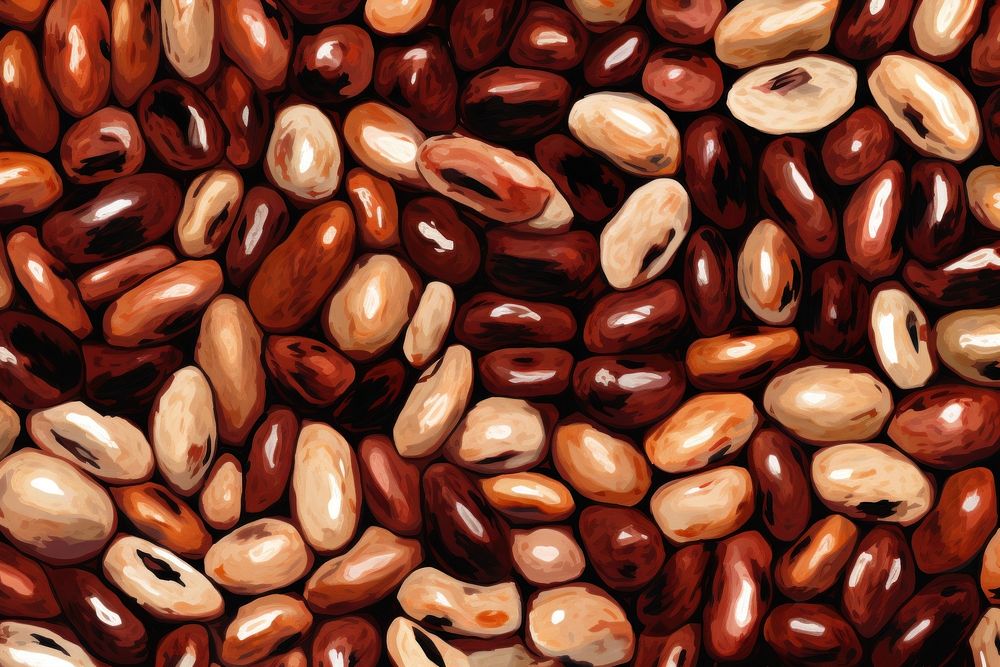 Abstract coffee beans pattern backgrounds vegetable plant. AI generated Image by rawpixel.