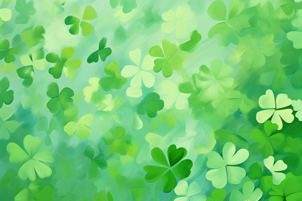 Abstract clover leaves pattern backgrounds outdoors plant. AI generated Image by rawpixel.