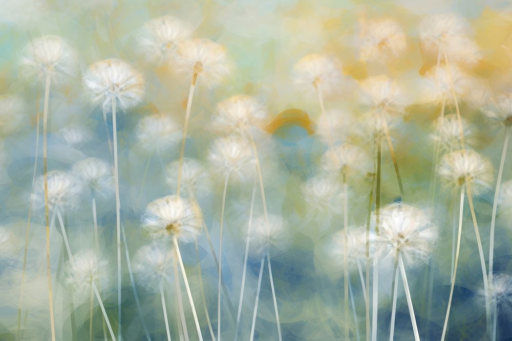 Abstract dandilion pattern backgrounds dandelion outdoors. AI generated Image by rawpixel.