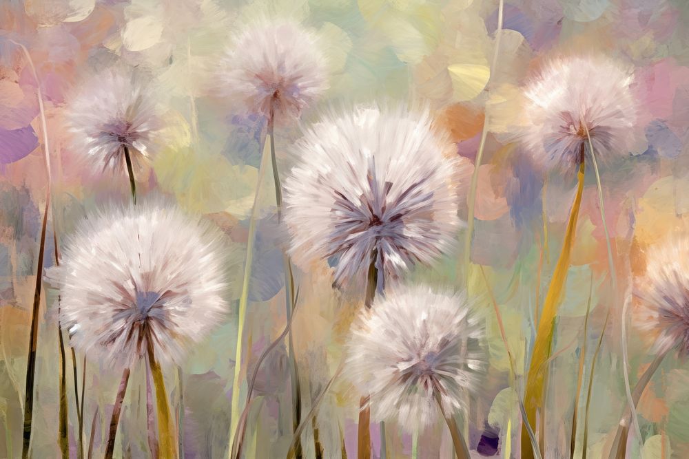 Abstract dandilion pattern backgrounds dandelion painting. AI generated Image by rawpixel.