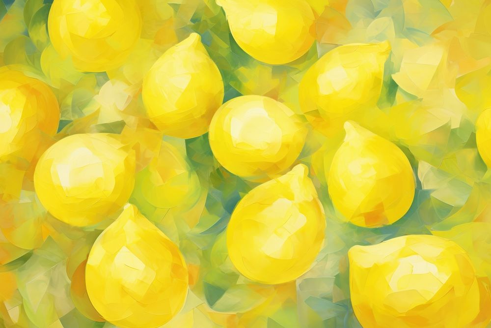 Abstract lemons pattern backgrounds painting fruit. AI generated Image by rawpixel.