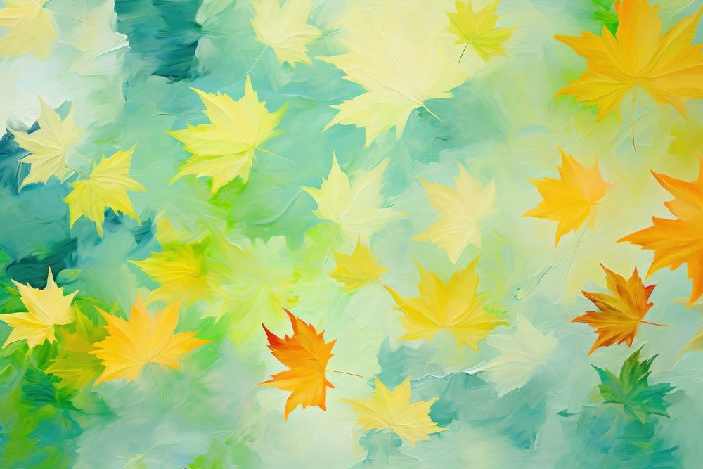 Abstract maple leaves pattern backgrounds painting plant. AI generated Image by rawpixel.