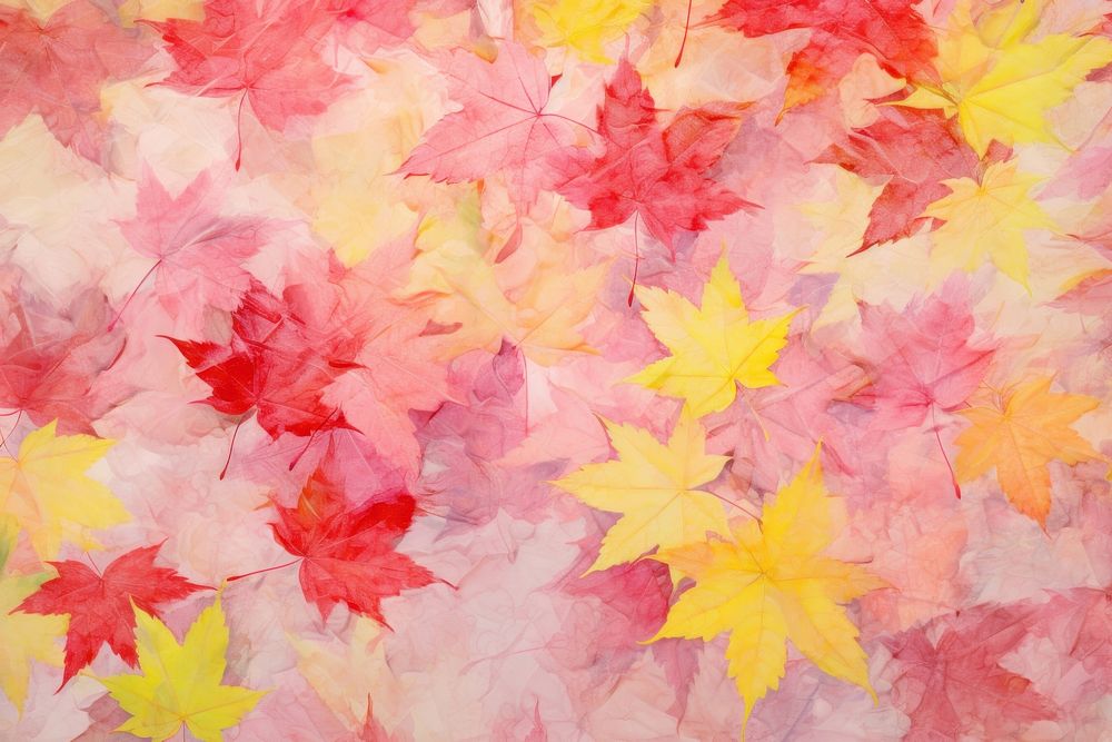 Abstract maple leaves pattern backgrounds painting plant. AI generated Image by rawpixel.