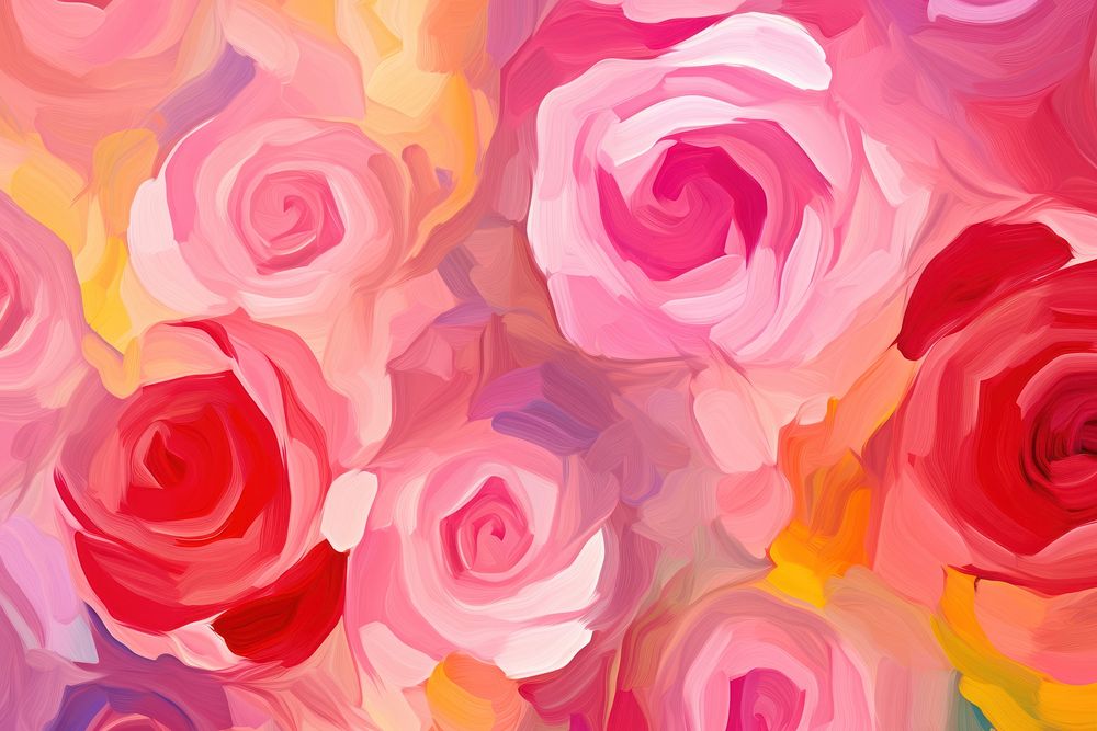 Abstract roses pattern painting backgrounds flower. AI generated Image by rawpixel.