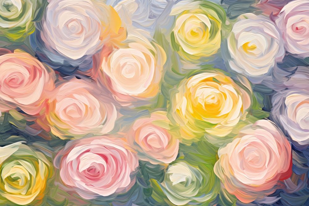 Abstract roses pattern painting backgrounds flower. AI generated Image by rawpixel.