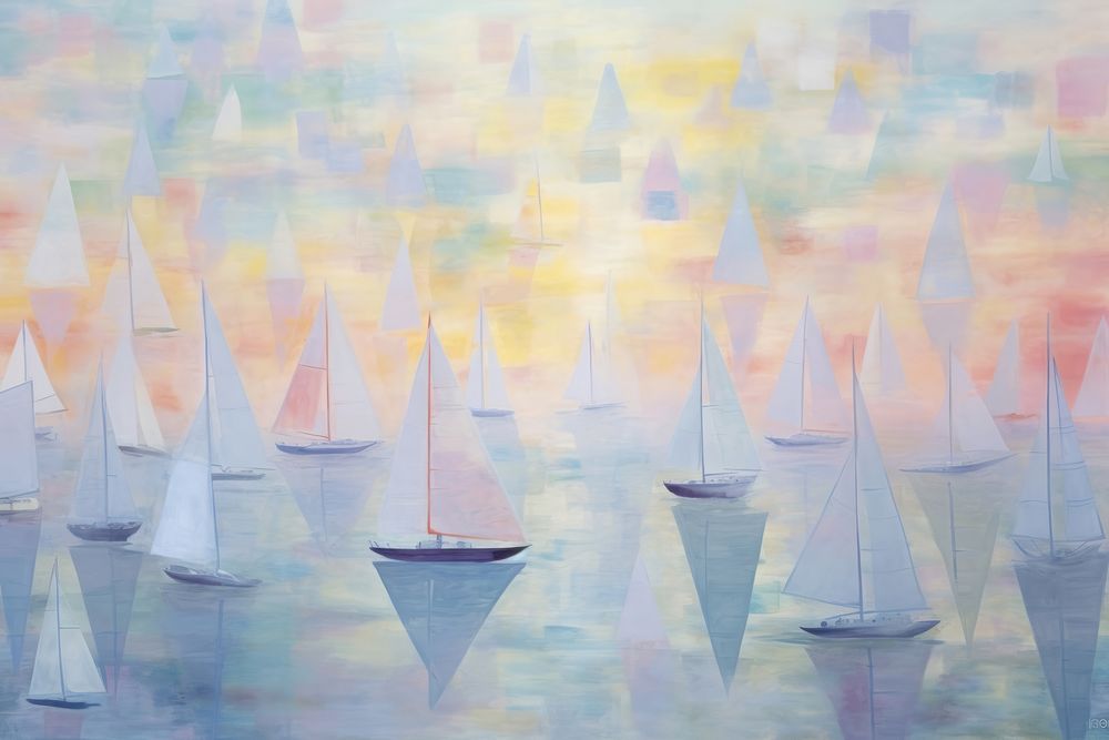 Abstract ships pattern painting backgrounds watercraft. AI generated Image by rawpixel.