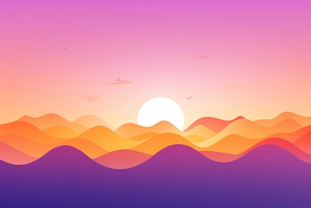 Colorful sunset sky sunlight outdoors nature. AI generated Image by rawpixel.