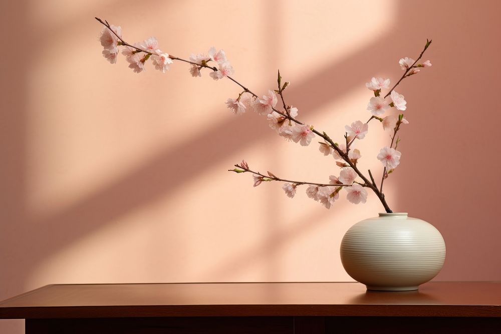 Japanese style blossom flower plant. AI generated Image by rawpixel.