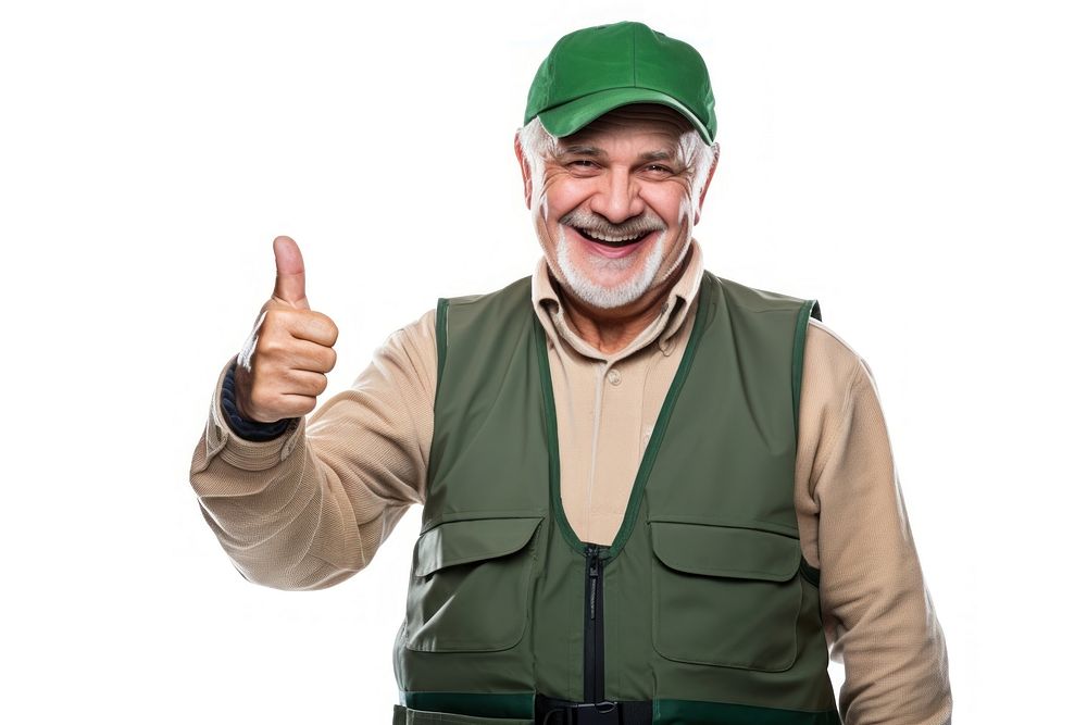 Mature hobby fisherman with mustache holding adult green. AI generated Image by rawpixel.