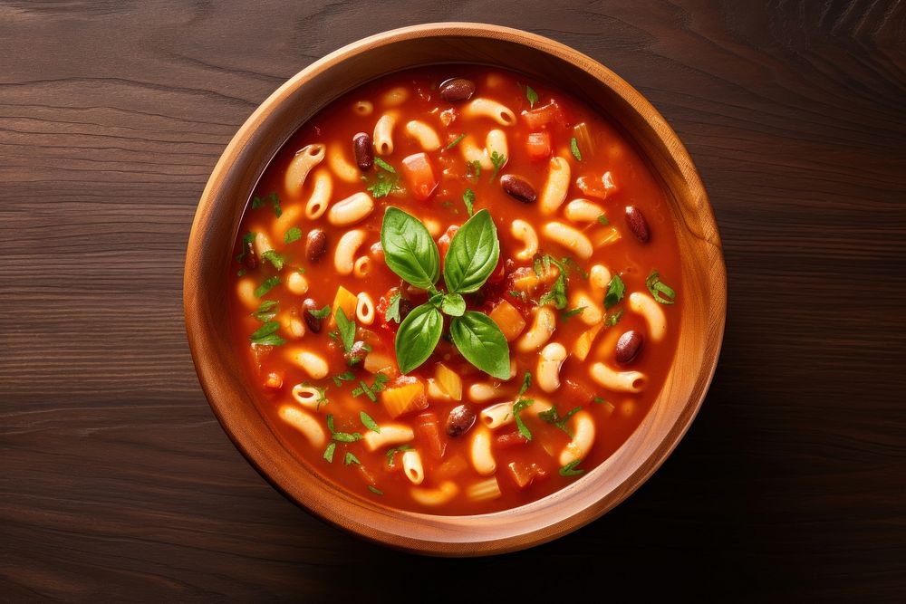 Minestrone soup food bowl meal. AI generated Image by rawpixel.
