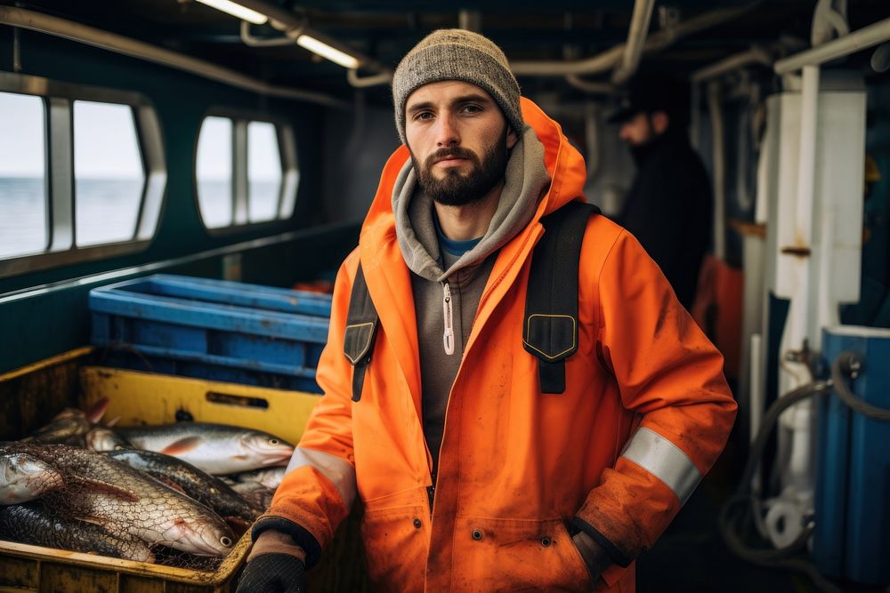 Serious young fisherman fishing adult headwear. AI generated Image by rawpixel.