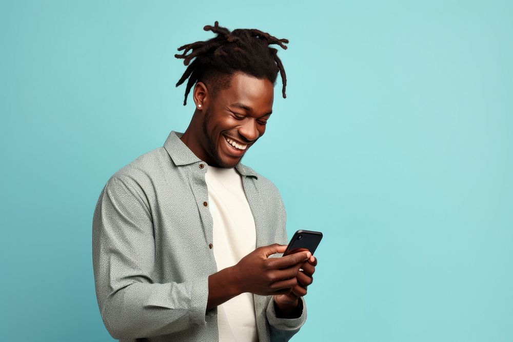 Smiling african American man holding adult photo. AI generated Image by rawpixel.