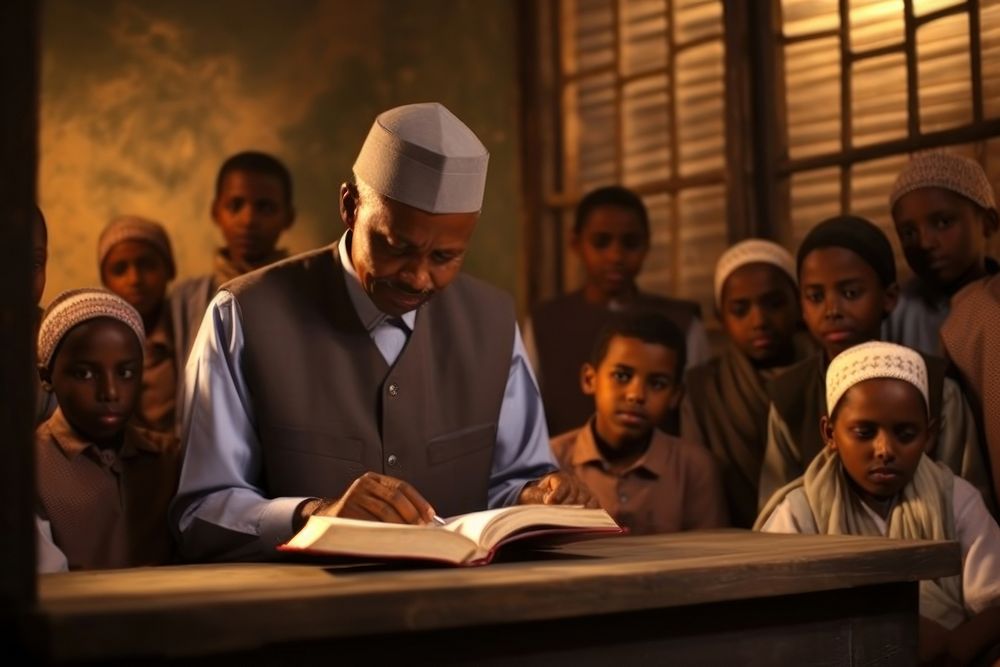 Somali school class publication education adult. AI generated Image by rawpixel.