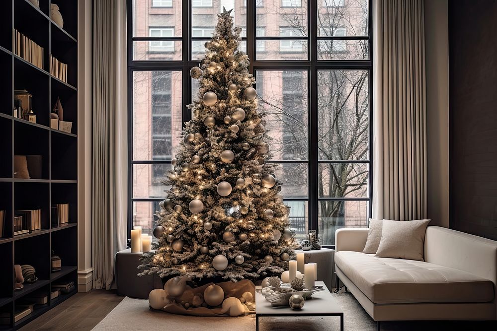 Christmas interior design christmas furniture tree. AI generated Image by rawpixel.